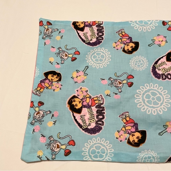 Dora the Explorer Beauty in Bloom Pillowcases Homemade 20.5” x 12.5” Lot of 2 - Picture 3 of 16